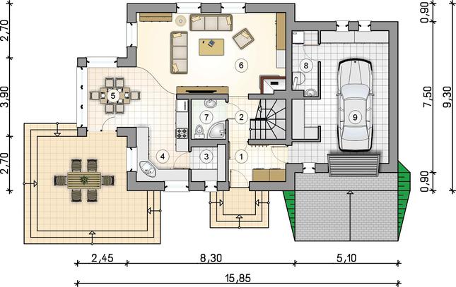 Rzut parteru POW. 0,0 m²