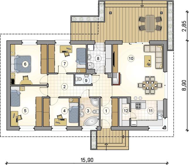 Rzut parteru POW. 0,0 m²