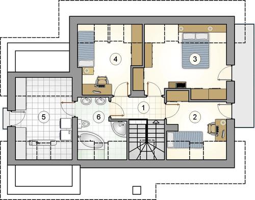 Rzut poddasza POW. 0,0 m²