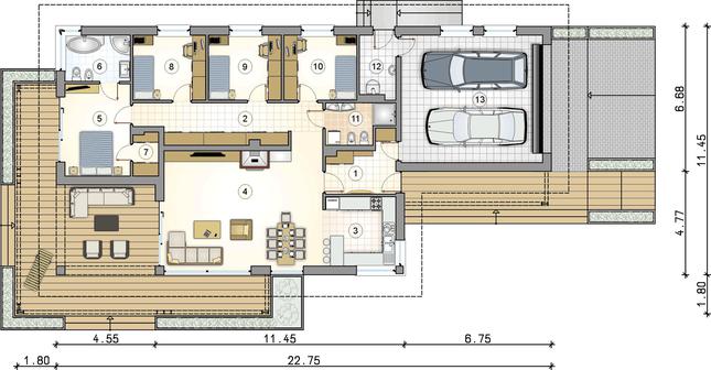 Rzut parteru POW. 0,0 m²