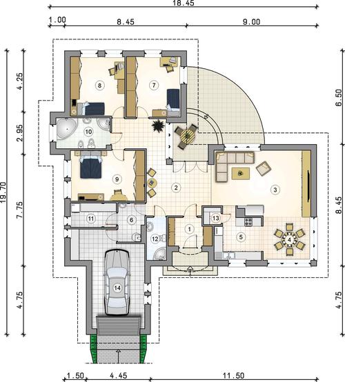 Rzut parteru POW. 0,0 m²