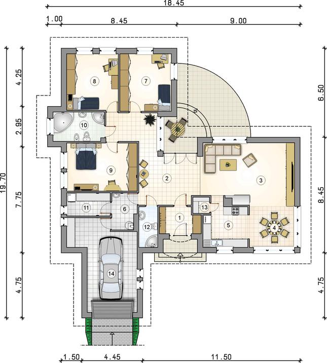 Rzut parteru POW. 0,0 m²