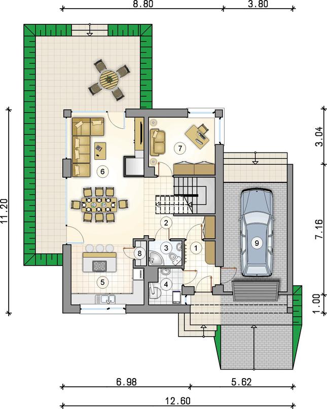 Rzut parteru POW. 0,0 m²