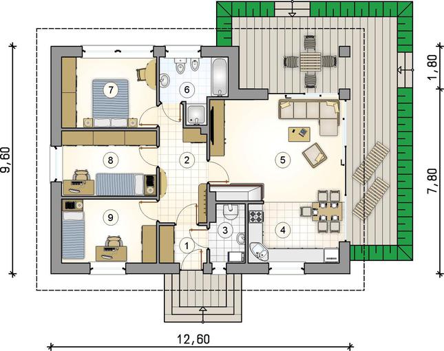 Rzut parteru POW. 0,0 m²
