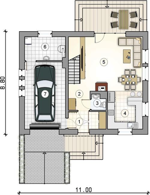 Rzut parteru POW. 0,0 m²