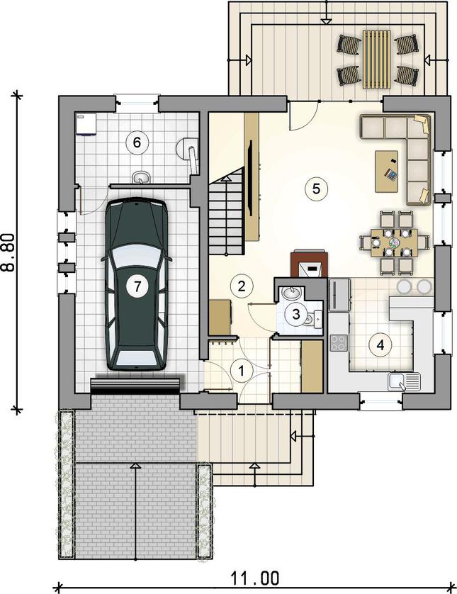 Rzut parteru POW. 0,0 m²