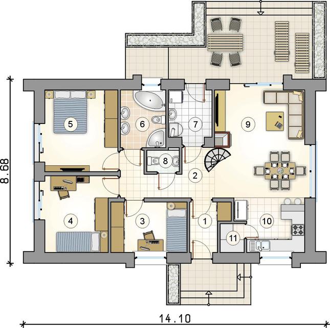 Rzut parteru POW. 0,0 m²