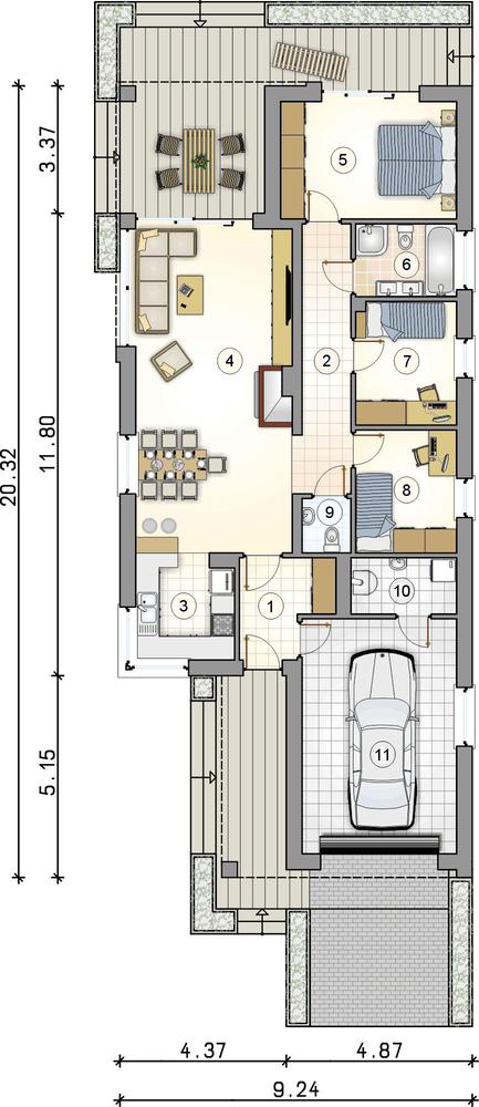 Rzut parteru POW. 0,0 m²