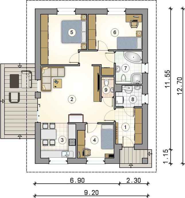 Rzut parteru POW. 0,0 m²