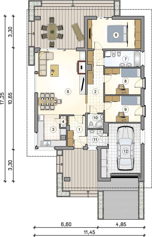 Rzut parteru POW. 0,0 m²