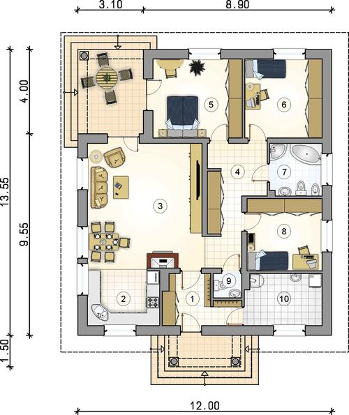 Rzut parteru POW. 0,0 m²