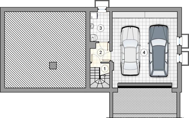 Rzut piwnicy POW. 0,0 m²