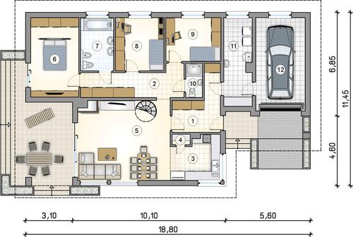 Rzut parteru POW. 0,0 m²