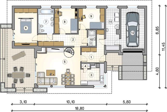 Rzut parteru POW. 0,0 m²