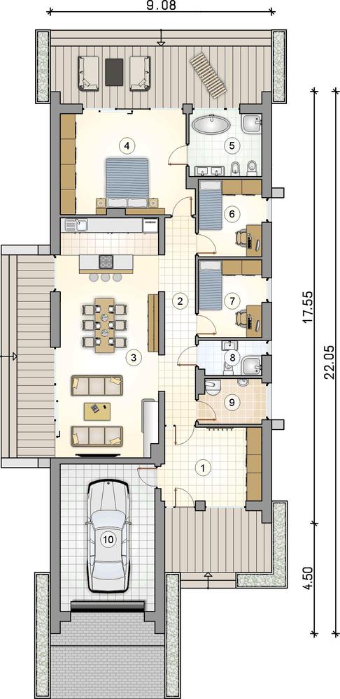 Rzut parteru POW. 0,0 m²