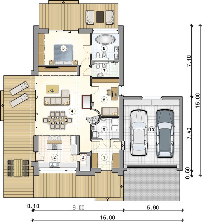 Rzut parteru POW. 0,0 m²