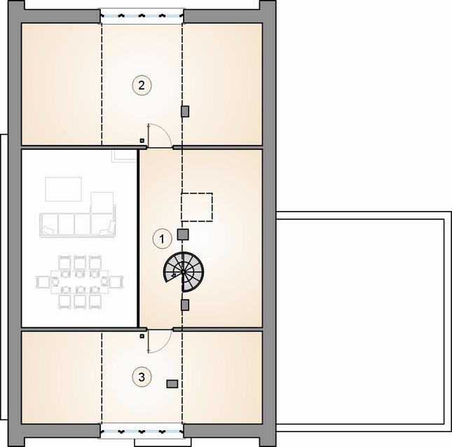 Rzut poddasza POW. 0,0 m²