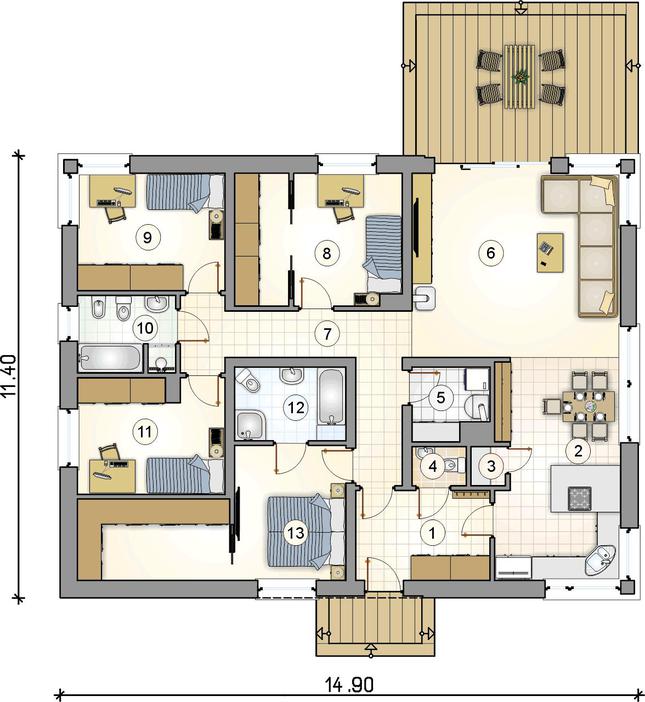 Rzut parteru POW. 0,0 m²