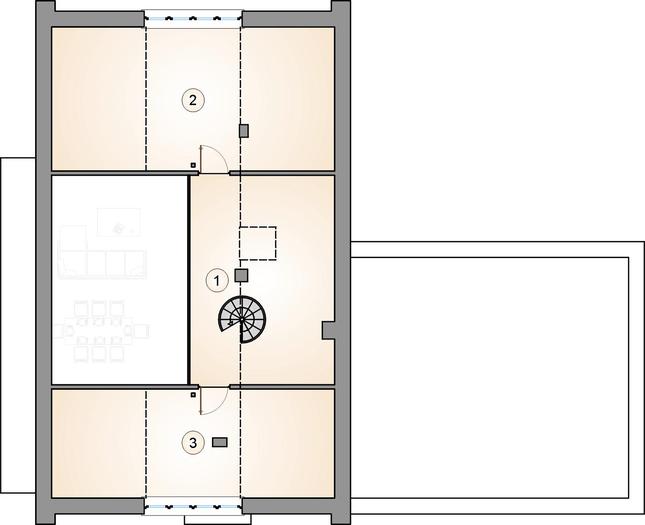 Rzut poddasza POW. 0,0 m²