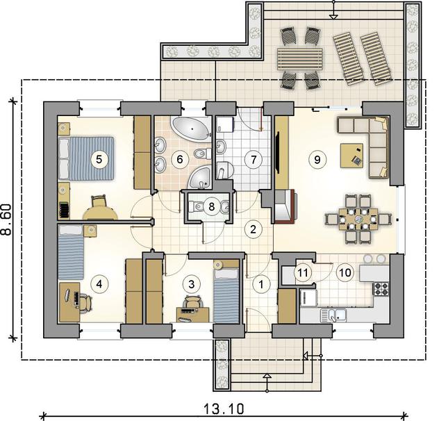Rzut parteru POW. 0,0 m²