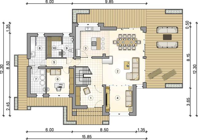 Rzut parteru POW. 0,0 m²