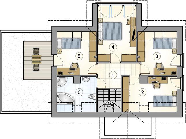 Rzut poddasza POW. 0,0 m²