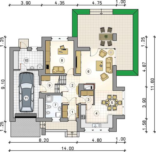 Rzut parteru POW. 0,0 m²
