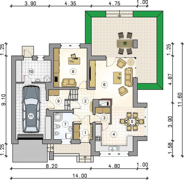 Rzut parteru POW. 0,0 m²