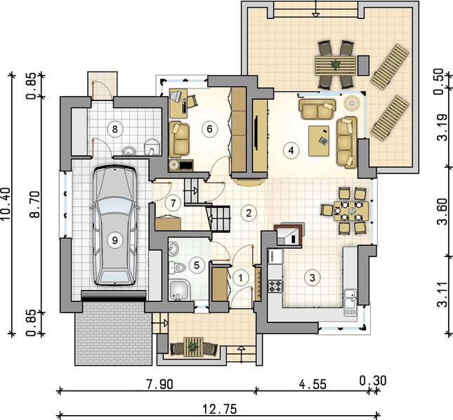 Rzut parteru POW. 0,0 m²