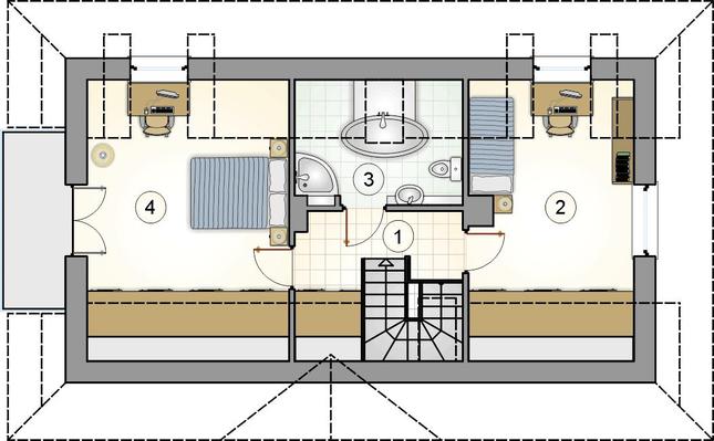 Rzut poddasza POW. 0,0 m²