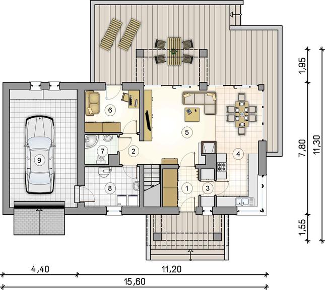 Rzut parteru POW. 0,0 m²