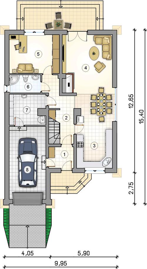 Rzut parteru POW. 0,0 m²