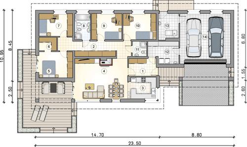Rzut parteru POW. 0,0 m²