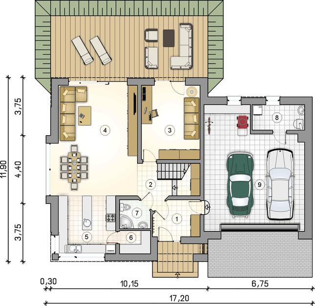 Rzut parteru POW. 0,0 m²