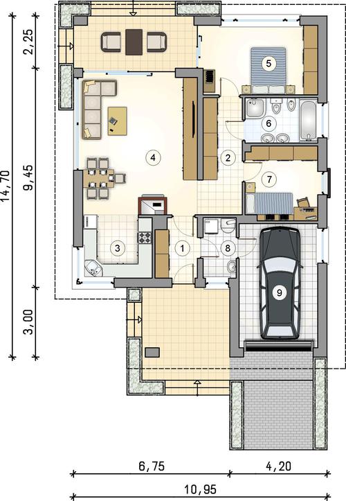 Rzut parteru POW. 0,0 m²