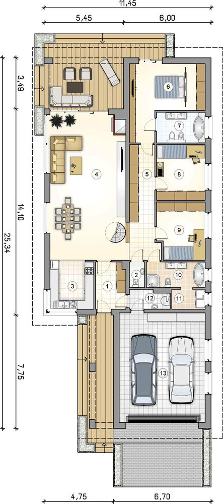 Rzut parteru POW. 0,0 m²