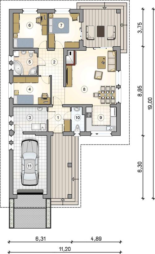 Rzut parteru POW. 0,0 m²