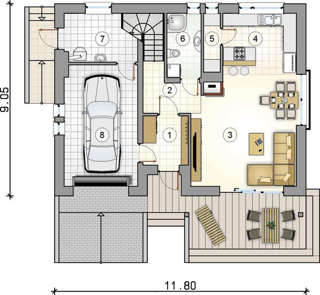 Rzut parteru POW. 0,0 m²