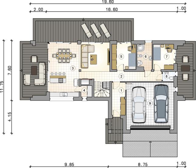 Rzut parteru POW. 0,0 m²