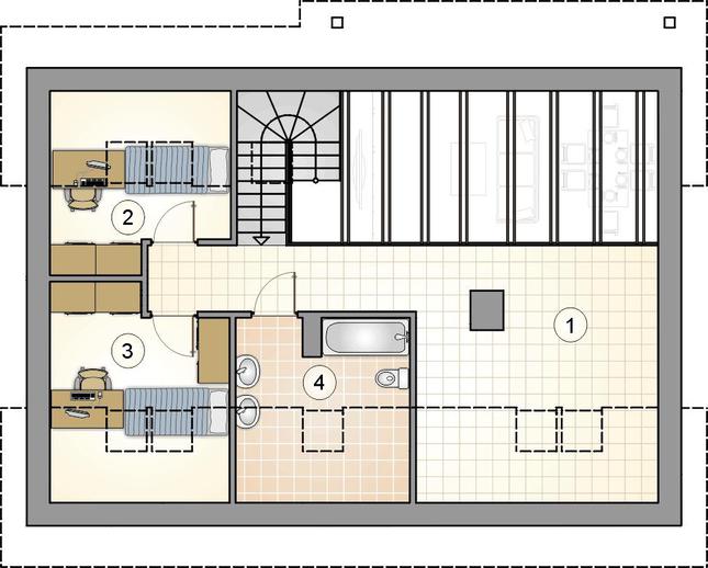Rzut poddasza POW. 0,0 m²