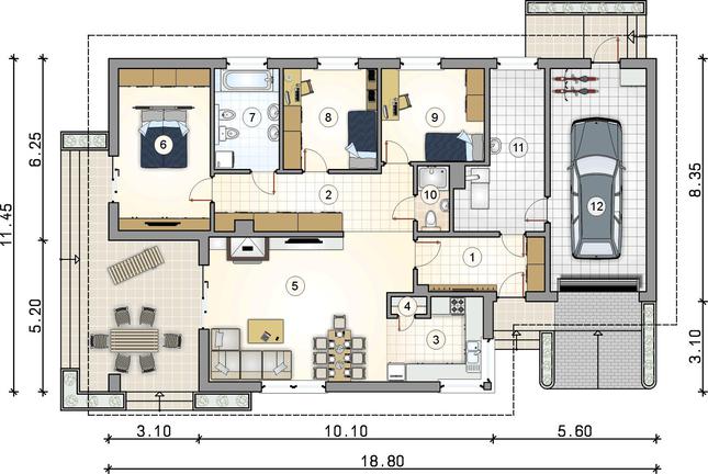 Rzut parteru POW. 0,0 m²