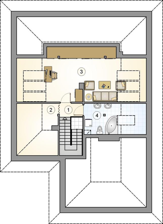 Rzut poddasza POW. 0,0 m²