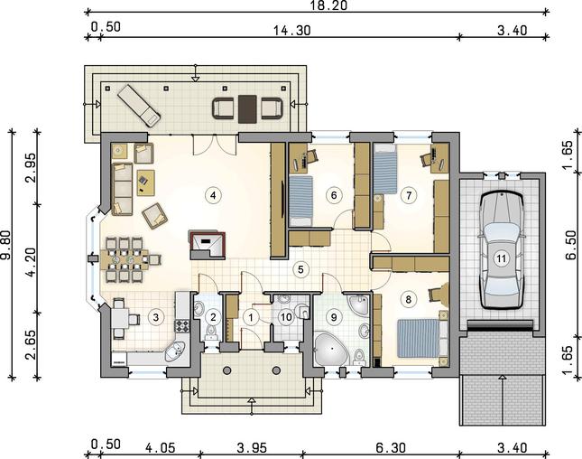 Rzut parteru POW. 0,0 m²