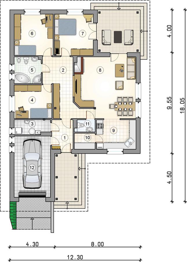 Rzut parteru POW. 0,0 m²