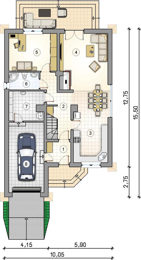 Rzut parteru POW. 0,0 m²