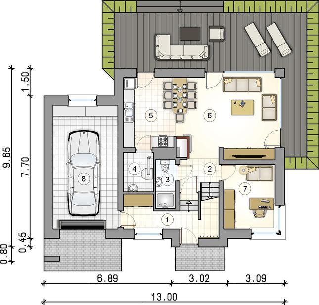 Rzut parteru POW. 0,0 m²