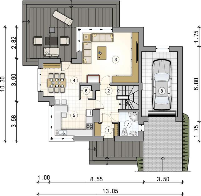 Rzut parteru POW. 0,0 m²