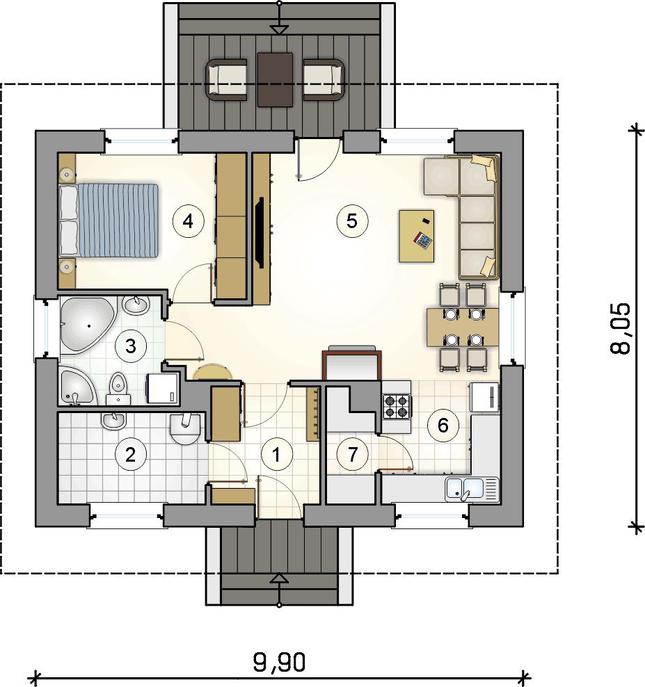 Rzut parteru POW. 0,0 m²