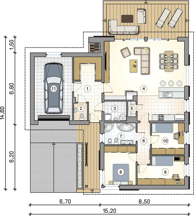 Rzut parteru POW. 0,0 m²