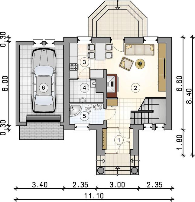 Rzut parteru POW. 0,0 m²